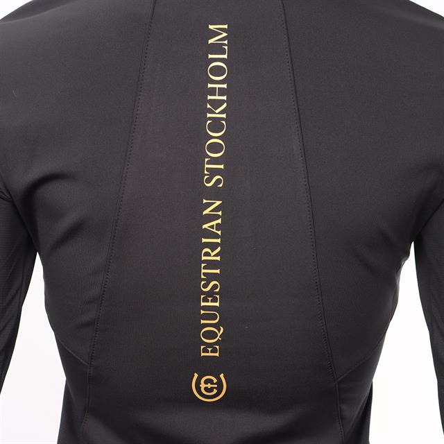 T-shirt technique Black Gold Equestrian Stockholm Noir-doré