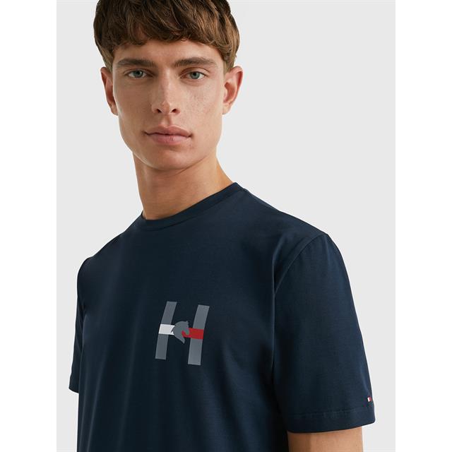 T-shirt THLogo Hommes Tommy Hilfiger Bleu foncé