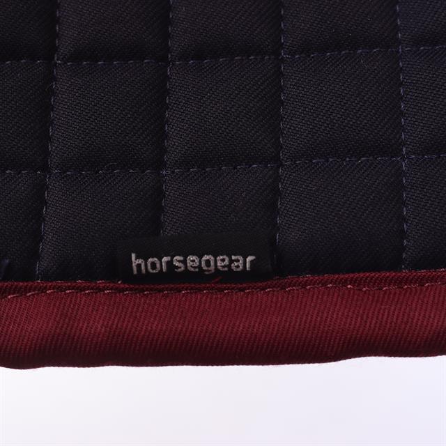 Tapis de longe HGChique HORSEGEAR Bleu foncé-rouge foncé