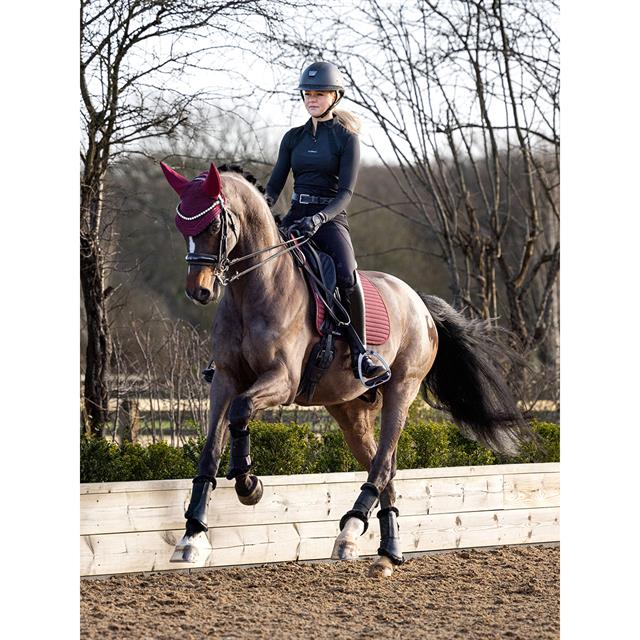 Tapis de selle anti-dérapant Soft Shell Dressage LeMieux Rouge foncé