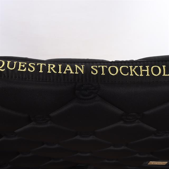 Tapis de selle Black Gold Equestrian Stockholm Noir-doré