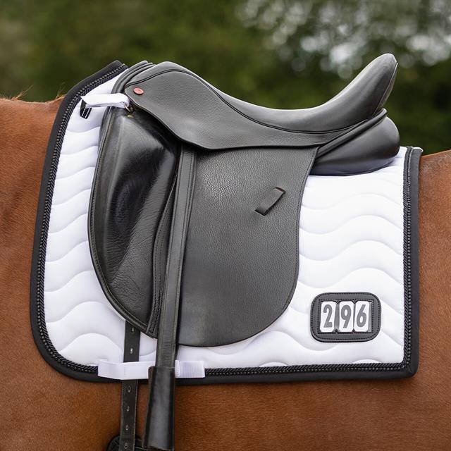 Tapis de selle Dressage Nummer QHP Blanc-noir