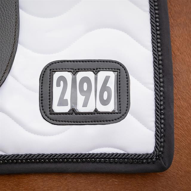 Tapis de selle Dressage Nummer QHP Blanc-noir