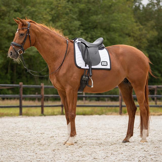 Tapis de selle Dressage Nummer QHP Blanc-noir