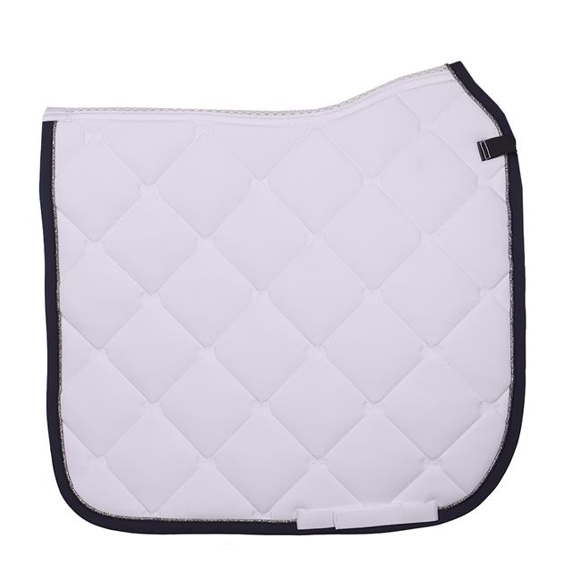 Tapis de selle Dressage PerformNow PresTeq Blanc-bleu foncé