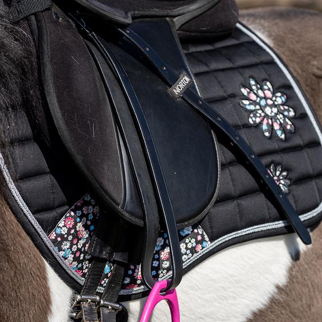 Tapis de selle EJles Fleurs EpplEJeck Noir