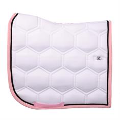 Tapis de selle HGBrean Dressage HORSEGEAR Blanc-rose foncé