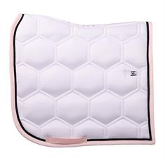 Tapis de selle HGBrean Dressage HORSEGEAR Blanc-rose