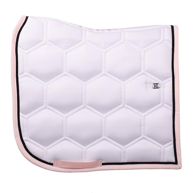 Tapis de selle HGBrean Dressage HORSEGEAR Blanc-rose