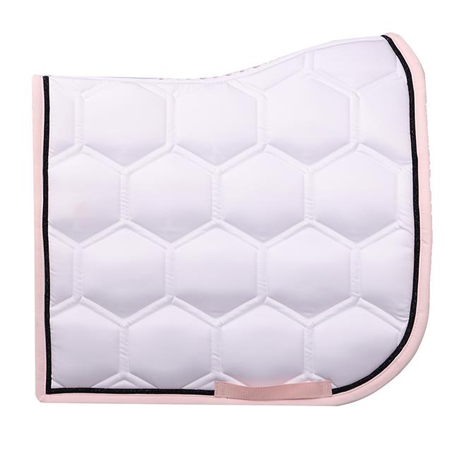 Tapis de selle HGBrean Dressage HORSEGEAR Blanc-rose