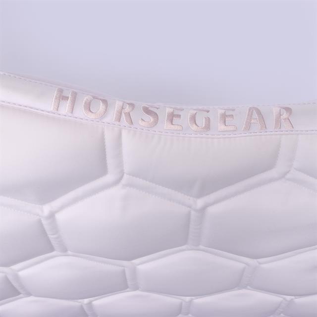 Tapis de selle HGBrean Dressage HORSEGEAR Blanc-rose
