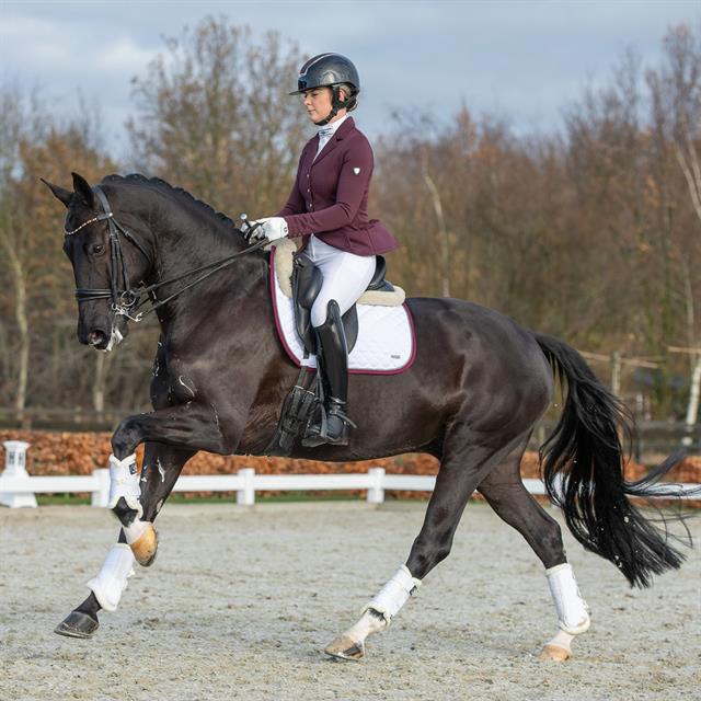 Tapis de selle HGKemble Dressage HORSEGEAR Blanc-rouge