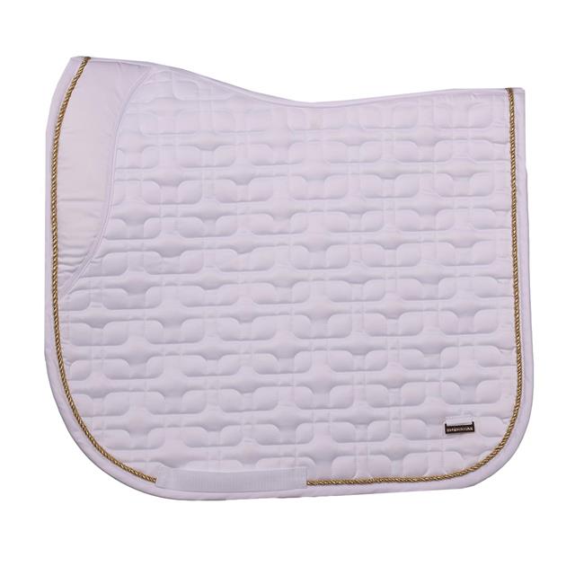 Tapis de selle HGSedgehill Dressage HORSEGEAR Blanc-doré