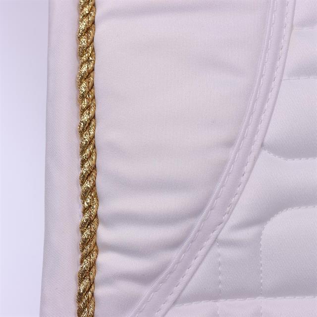 Tapis de selle HGSedgehill Dressage HORSEGEAR Blanc-doré