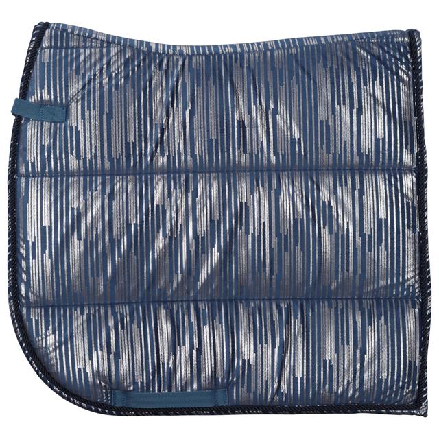 Tapis de selle HGVelvet Stripe HORSEGEAR Bleu foncé
