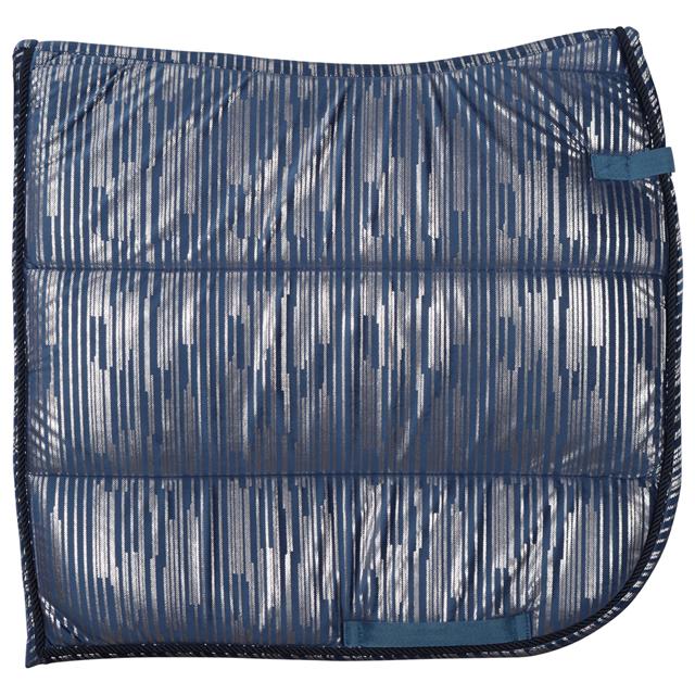 Tapis de selle HGVelvet Stripe HORSEGEAR Bleu foncé