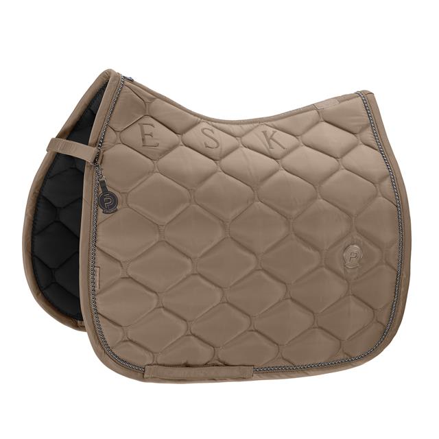 Tapis de selle Highgloss Pearls Dressage Eskadron Marron clair