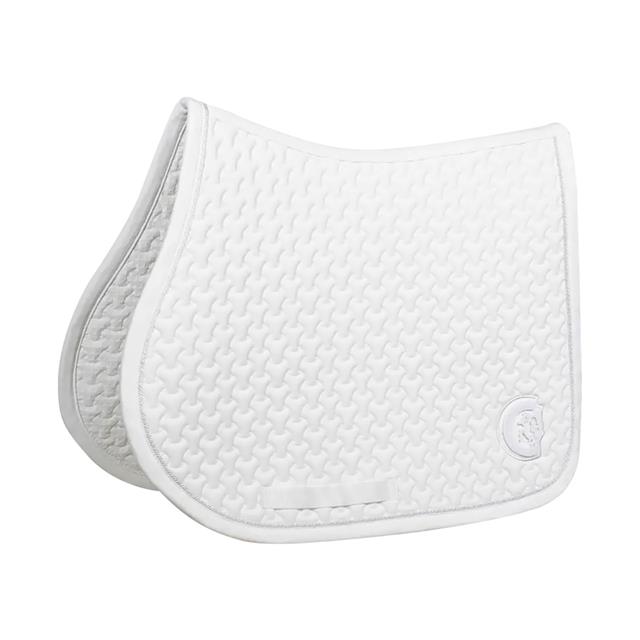 Tapis de selle Jumping Plaited 3D Logo Kentucky Blanc