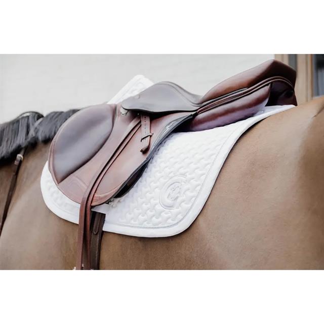 Tapis de selle Jumping Plaited 3D Logo Kentucky Blanc