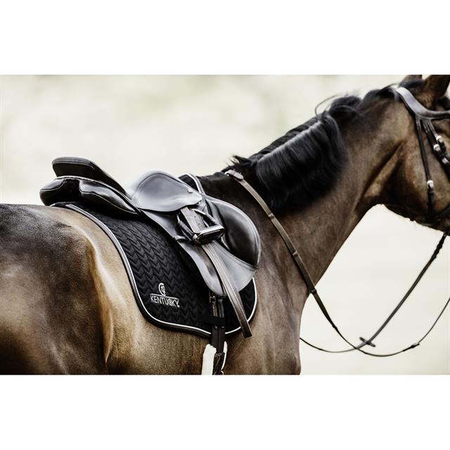 Tapis de selle Leather Fishbone Kentucky Noir