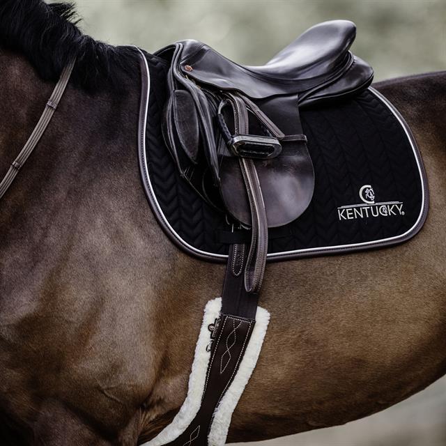 Tapis de selle Leather Fishbone Kentucky Noir