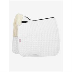 Tapis de selle Merino+ Half Lined Dressage LeMieux Blanc-beige