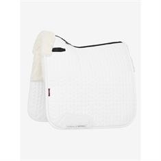Tapis de selle Merino+ Half Lined Dressage LeMieux Blanc-blanc