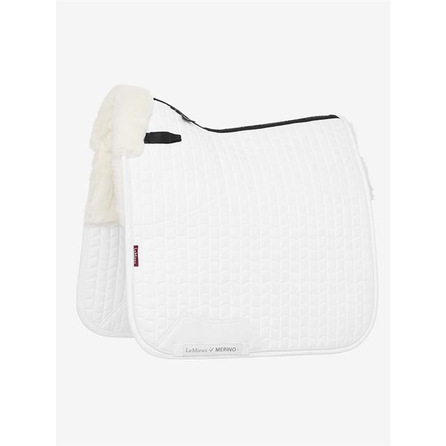 Tapis de selle Merino+ Half Lined Dressage LeMieux Blanc-blanc