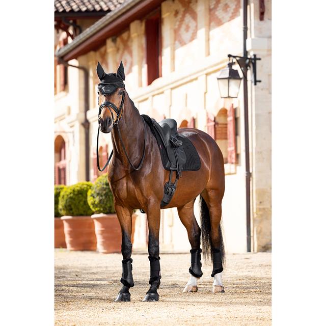 Tapis de selle Merino+ Half Lined Suede Dressage LeMieux Noir