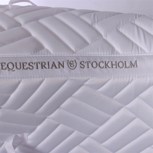 Tapis de selle Modern Perfection DR Equestrian Stockholm Blanc-argenté