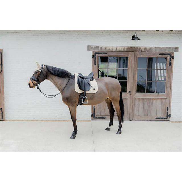 Tapis de selle Plaited 3D Logo Dressage Kentucky Beige