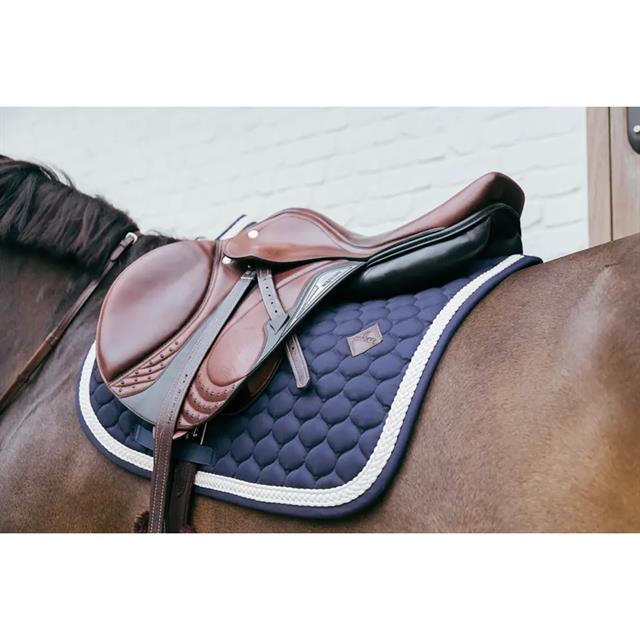 Tapis de selle Plaited Cord Jumping Kentucky Bleu foncé