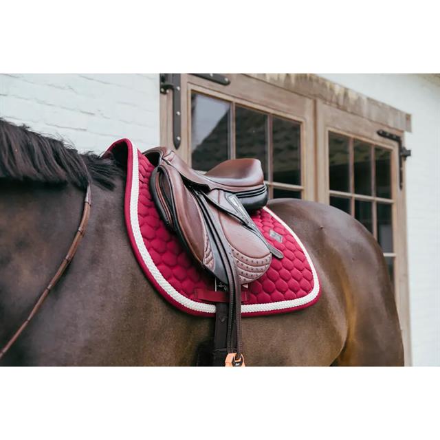 Tapis de selle Plaited Cord Jumping Kentucky Rouge foncé