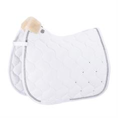 Tapis de selle Platinum Pure Velvet Crystal Eskadron Blanc