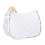 Tapis de selle Platinum Pure Velvet Crystal Eskadron Blanc