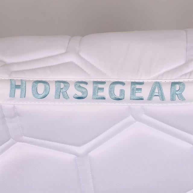 Tapis de selle polyvalent HGBrean HORSEGEAR Blanc-bleu