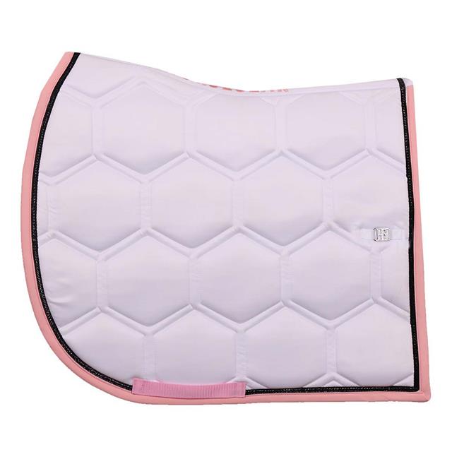 Tapis de selle polyvalent HGBrean HORSEGEAR Blanc-rose foncé