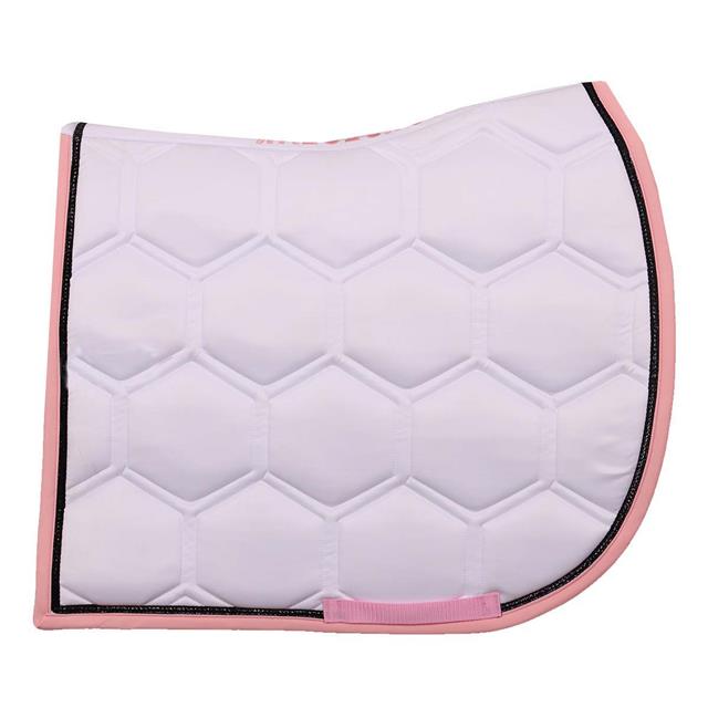 Tapis de selle polyvalent HGBrean HORSEGEAR Blanc-rose foncé