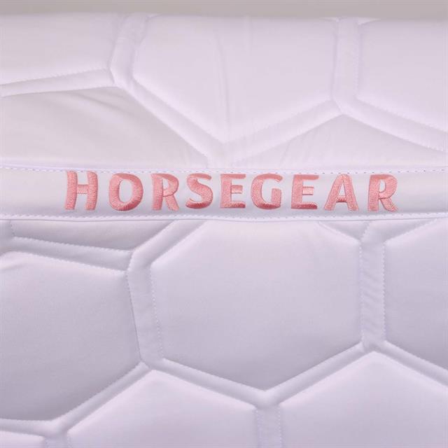 Tapis de selle polyvalent HGBrean HORSEGEAR Blanc-rose foncé