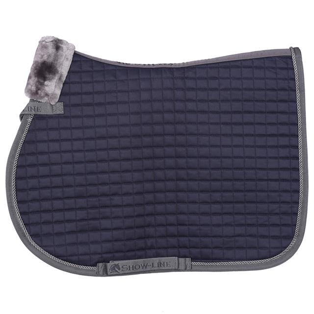 Tapis de selle Show-Line Bucas Bleu foncé-gris