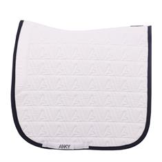 Tapis de selle Twill Dressage Anky Blanc-bleu foncé