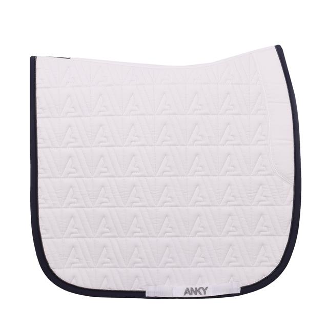 Tapis de selle Twill Dressage Anky Blanc-bleu foncé