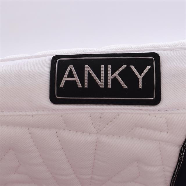 Tapis de selle Twill Dressage Anky Blanc-bleu foncé