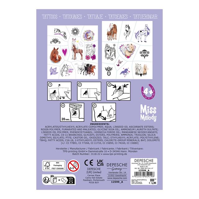 Tatouages temporaires Miss Melody Autre
