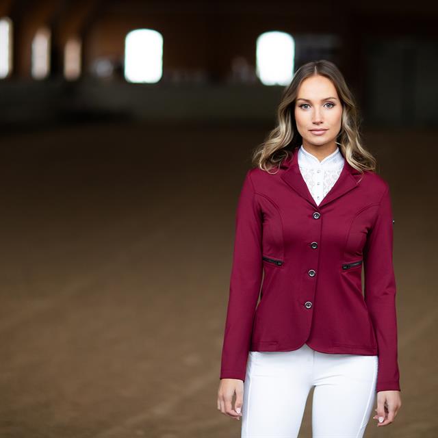 Veste de Concours Select Bordeaux Equestrian Stockholm Rouge foncé