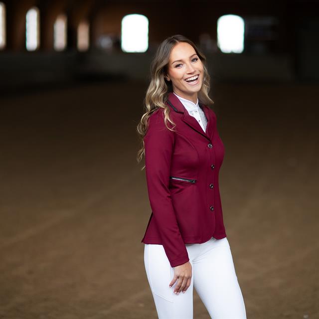Veste de concours Select Bordeaux Equestrian Stockholm Rouge foncé