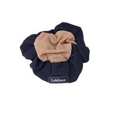 Élastique à cheveux avec filet à cheveux Crystal LeMieux Bleu foncé-beige