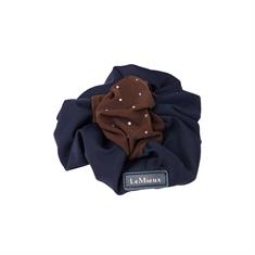 Élastique à cheveux avec filet à cheveux Crystal LeMieux Bleu foncé-marron