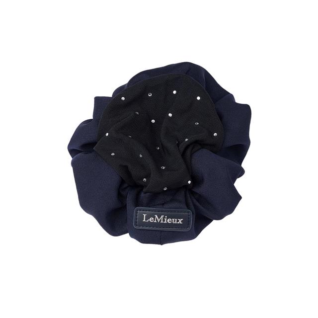 Élastique à cheveux avec filet à cheveux Crystal LeMieux Bleu foncé-noir
